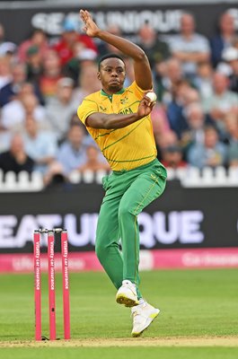 Kagiso Rabada South Africa bowling v England T20 Cardiff 2022