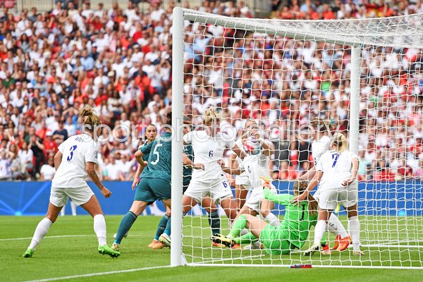 Mary Earps England goal-line scramble v Germany Women's EURO Final 2022