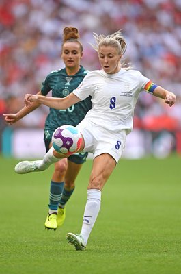 Leah Williamson England v Lina Magull Germany EURO Final Wembley 2022