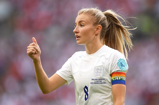 Leah Williamson England captain v Germany Women's EURO Final 2022