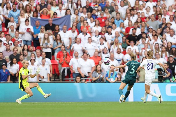 Ella Tonne England scores goal v Germany Women's EURO Final 2022