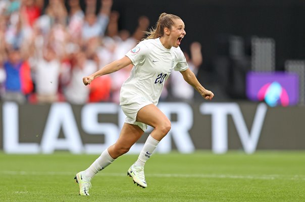 Ella Tonne England celebrates goal v Germany Women's EURO Final 2022