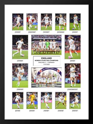 England Women's Euro 2022 Champions Team Special Collage