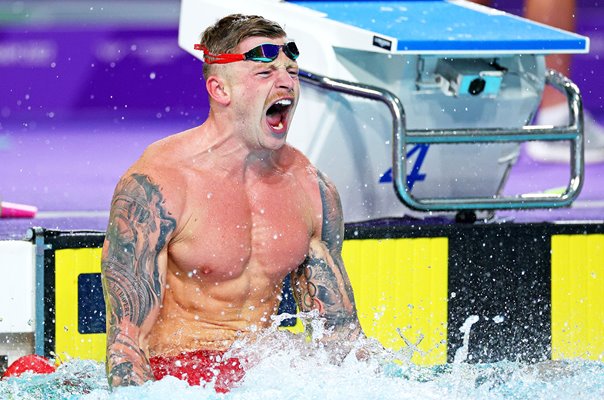 Adam Peaty England celebrates gold 50m Breaststroke Commonwealth Games 2022