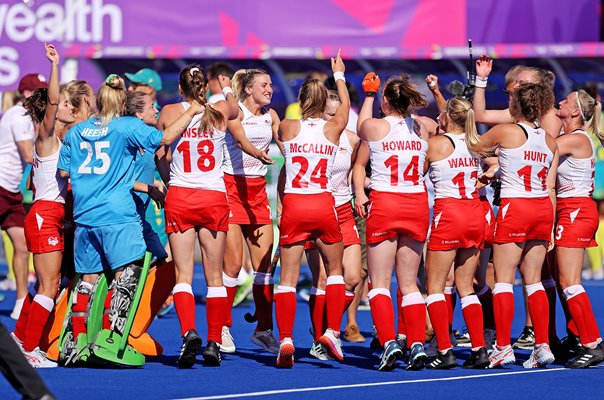England celebrates Women's Hockey Gold Commonwealth Games Birmingham 2022
