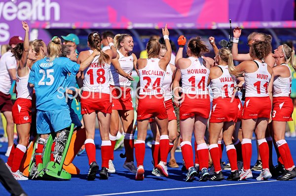 England celebrates Women's Hockey Gold Commonwealth Games Birmingham 2022