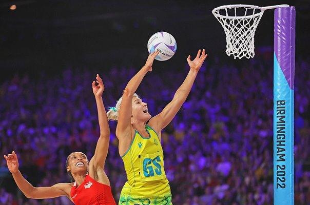 Gretel Bueta Australia v Layla Guscoth England Commonwealth Games Netball 2022