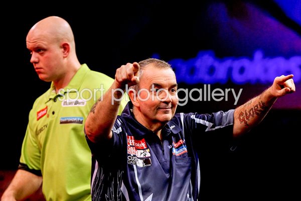 Phil Taylor and Michael van Gerwen World Darts 2012