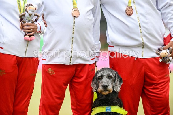 Guide Dog Para Lawn Bowls Medal Ceremony Commonwealth Games 2022