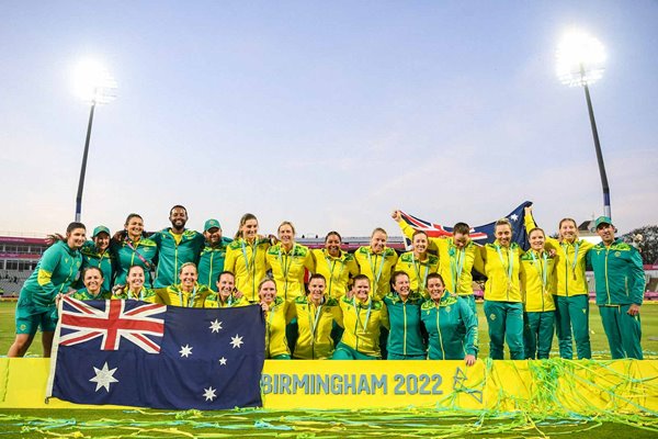 Australia celebrate Cricket Gold Commonwealth Games 2022