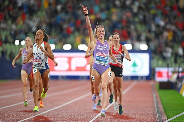 Keely Hodgkinson Great Britain wins European 800m Gold Munich 2022