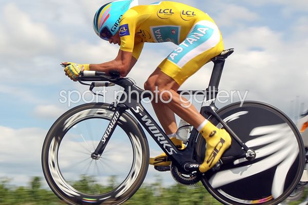 Alberto Contador Time Trial action 2010