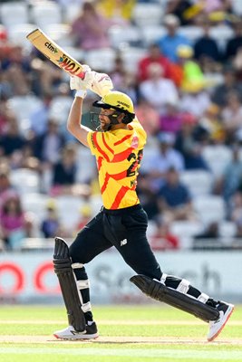 Dawid Malan Trent Rockets bats v Birmingham Phoenix The Hundred 2022