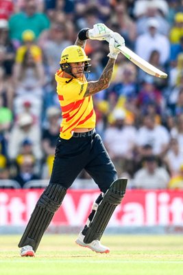 Alex Hales Trent Rockets bats v Birmingham Phoenix The Hundred 2022