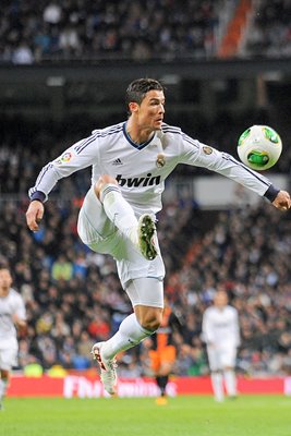 Cristiano Ronaldo Real Madrid controls the ball