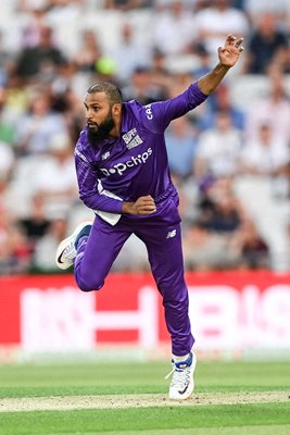 Adil Rashid Northern Superchargers bowls v Trent Rockets The Hundred 2022