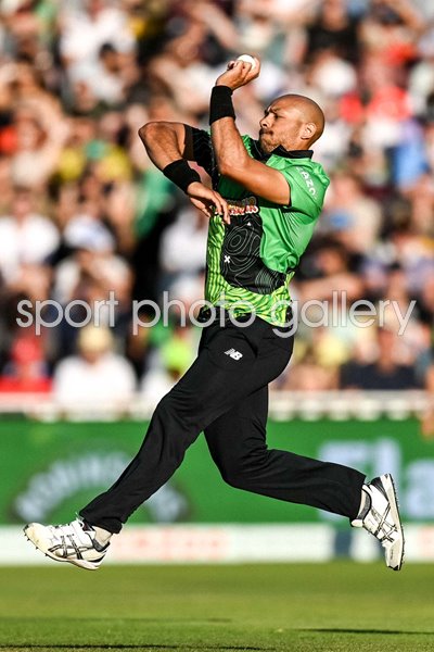 Tymal Mills Southern Brave bowls v Birmingham Phoenix The Hundred 2022
