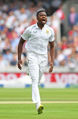 Kagiso Rabada South Africa celebrates v England Lord's Test Match 2022