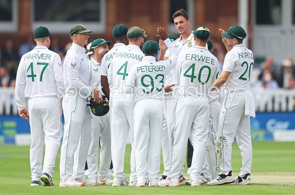 Marco Jansen South Africa celebrates v England Lord's Test 2022