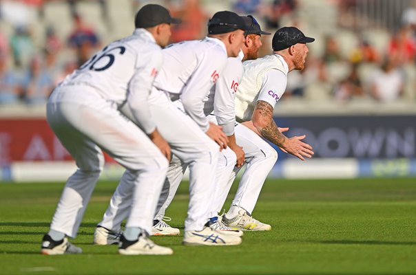 Ben Stokes England slips v South Africa Old Trafford Test 2022