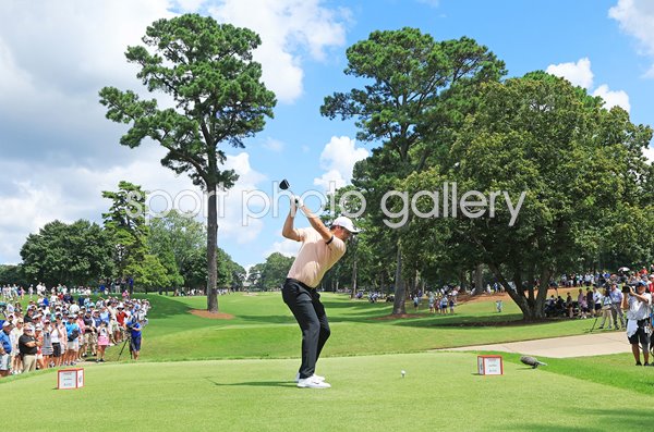 Scottie Scheffler USA drives Fourth Tee TOUR Championship Atlanta 2022