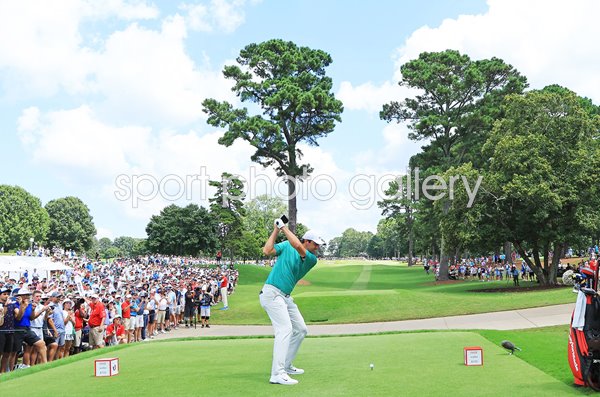 Scottie Scheffler drives 4th Tee TOUR Championship East Lake Golf Club 2022