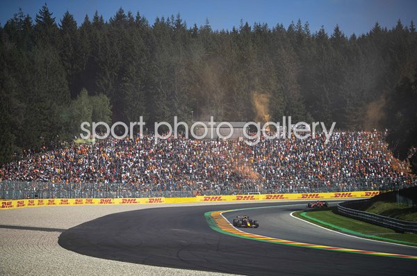 Max Verstappen leads Charles Leclerc Spa Belgian Grand Prix 2022
