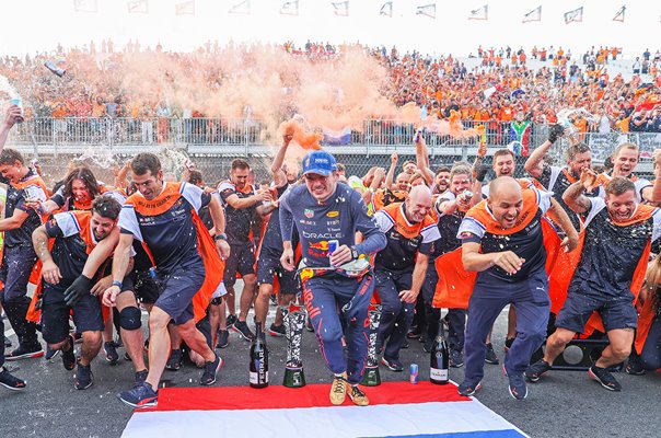 Max Verstappen Red Bull celebrates Netherlands Grand Prix 2022