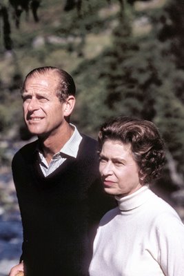 Queen Elizabeth II  with her husband Prince Philip 1970s