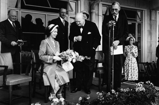 Princess Elizabeth & Winston Churchill London 1951