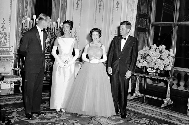 Queen Elizabeth II & President John F Kennedy Buckingham Palace 1961