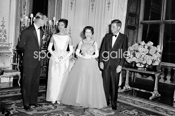 Queen Elizabeth II & President John F Kennedy Buckingham Palace 1961
