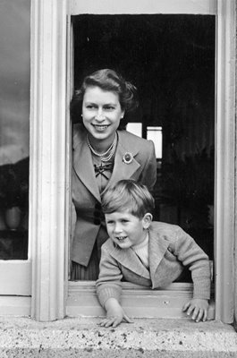 Queen Elizabeth II & son Charles Balmoral Castle 1952