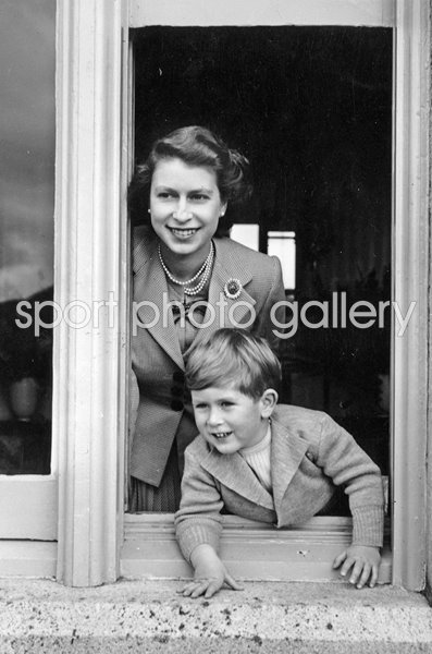 Queen Elizabeth II & son Charles Balmoral Castle 1952