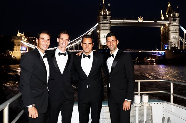Andy Murray, Rafael Nadal, Roger Federer and Novak Djokovic London 2022