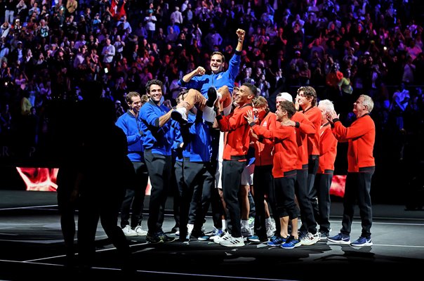 Players farewell tribute to Roger Federer Switzerland Laver Cup London 2022