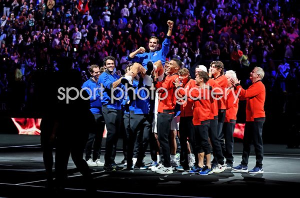 Players farewell tribute to Roger Federer Switzerland Laver Cup London 2022