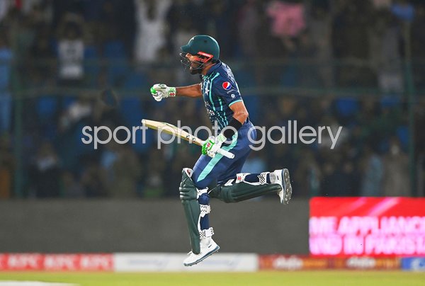 Babar Azam Pakistan celebrates century v England 2nd IT20 Karachi 2022