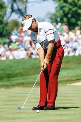 Ben Crenshaw USA putts with 1 iron Ryder Cup Muirfield Village 1987