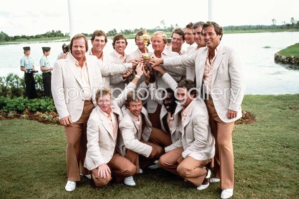 Captain Jack Nicklaus & Team USA celebrate Ryder Cup Victory Florida 1983