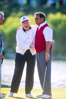 Bob Hope & Fuzzy Zoeller Bob Hope Classic Palm Desert California 1996