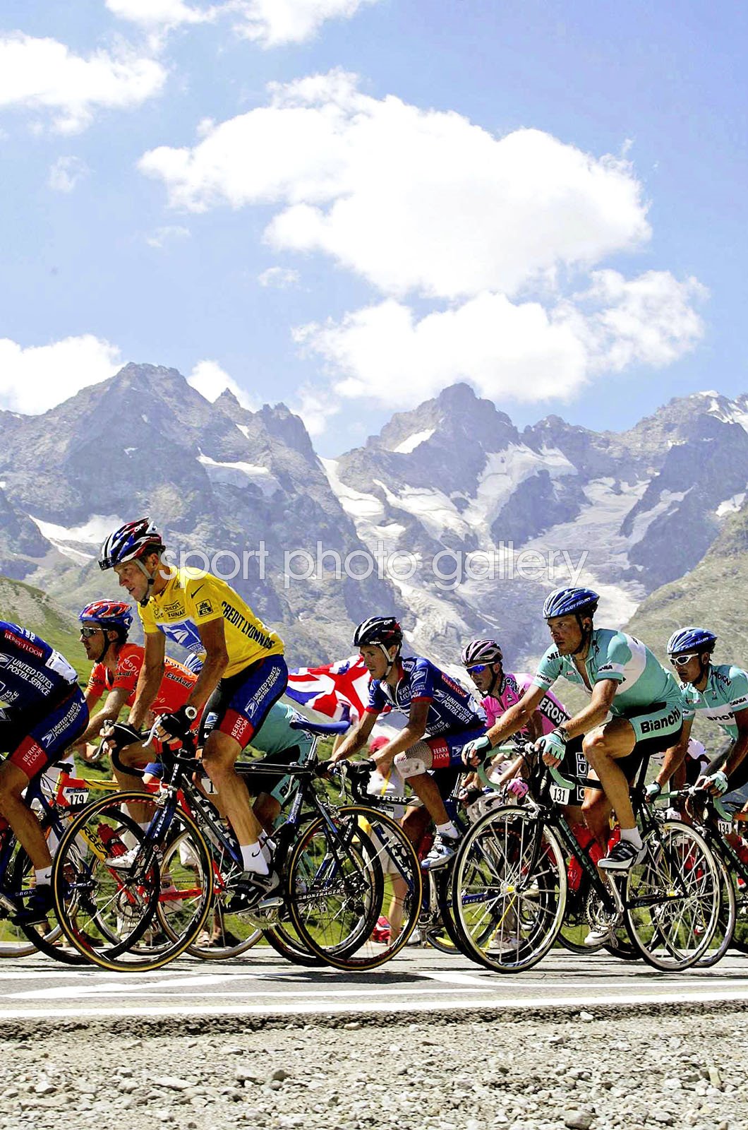 Lance Armstrong Jan Ullrich Descend Tour De France 2003 Images Cycling  Posters