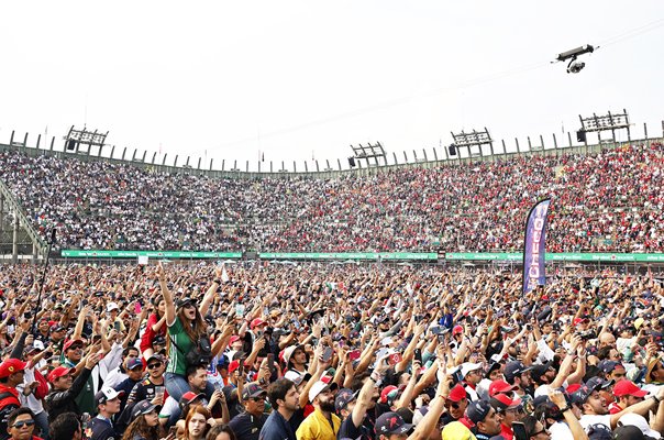 Fans celebrate Autodromo Hermanos Rodriguez Mexico Grand Prix 2022