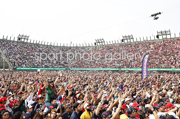 Fans celebrate Autodromo Hermanos Rodriguez Mexico Grand Prix 2022