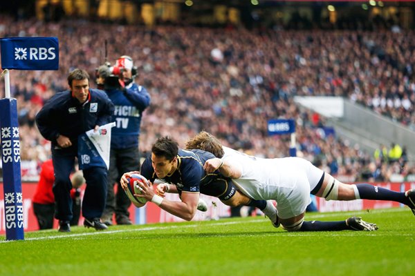 Sean Maitland scores for Scotland v England 2013