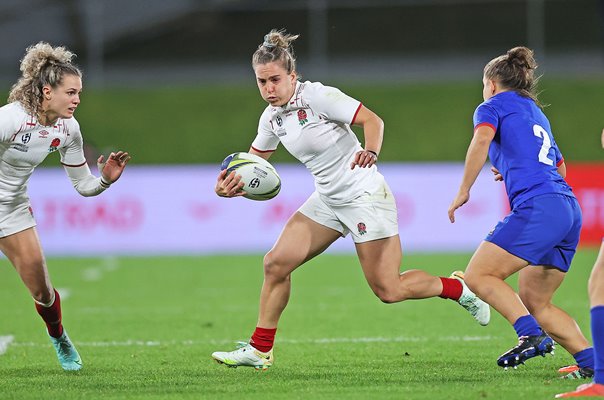 Claudia MacDonald England v France Rugby World Cup New Zealand 2021