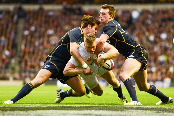 Chris Ashton scores England v Scotland 2013