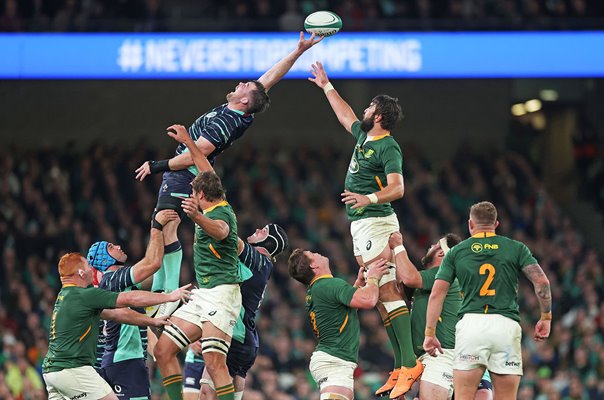 Peter O’Mahony Ireland v Lood de Jager South Africa Dublin 2022 