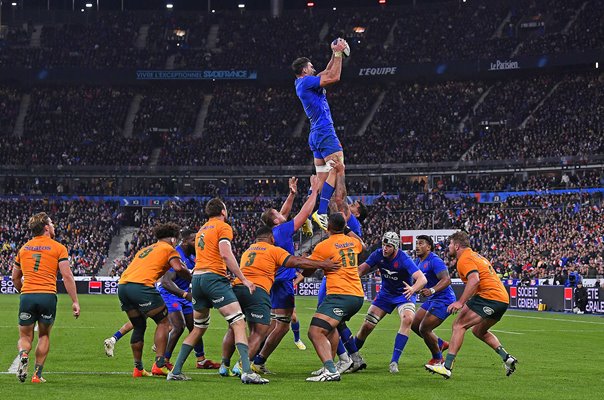 Charles Ollivon France catch v Australia Autumn Series Paris 2022