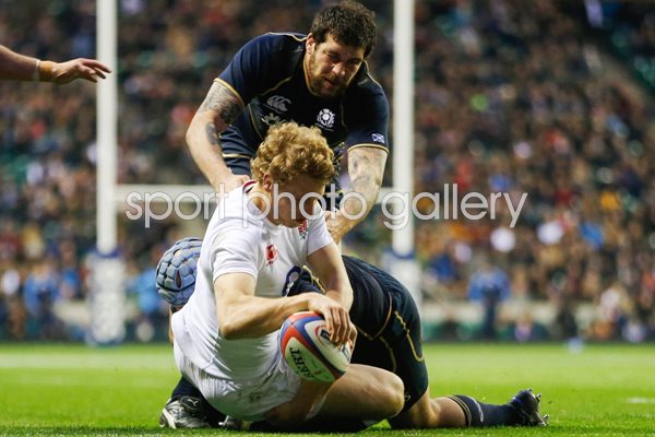 Billy Twelvetrees scores England v Scotland 2013